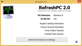 RefreshPC（系统重置） 2.0 免费版软件截图