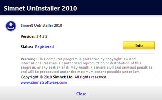 Simnet Uninstaller 应用程序卸载 2.4.3.8软件截图