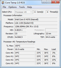 Core Temp CPU核心温度 1.0 RC6 绿色版软件截图