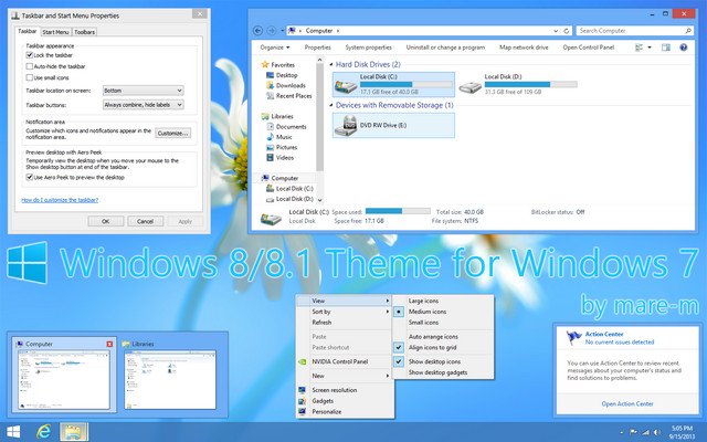 Windows 8 RTM Theme 高仿Win8主题