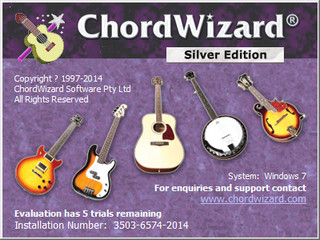 吉他的基本初学者工具包ChordWizard Silver 2.51d软件截图