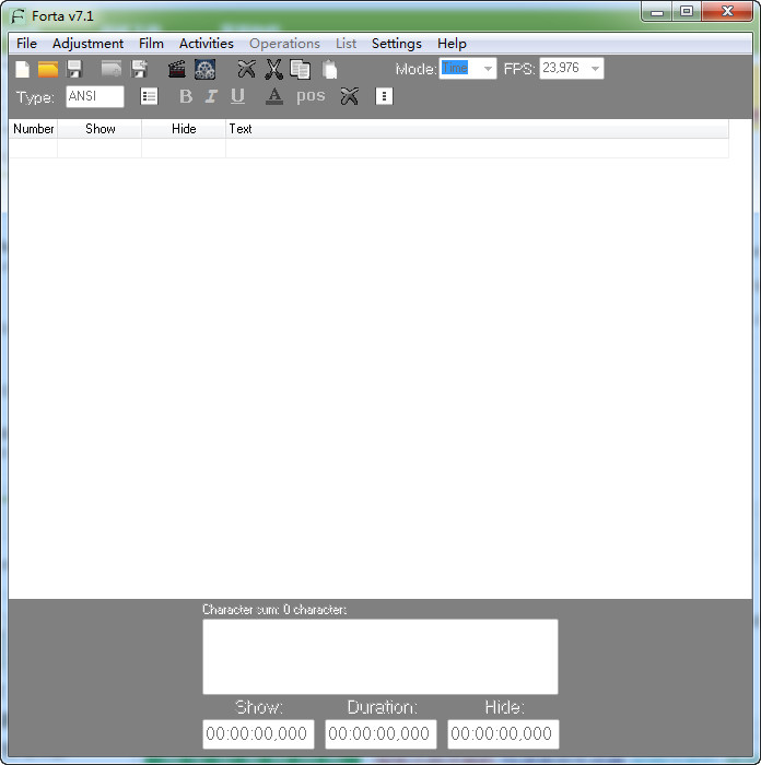 字幕同步软件Forta 7.1 本软件截图