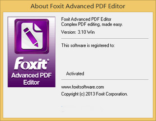 Foxit Advanced PDF Editor 3.10 注册版软件截图