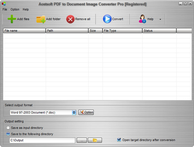 Aostsoft PDF to Document Image Converter Pro