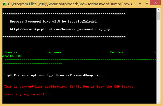 Browser Password Dump 2.5 特别版