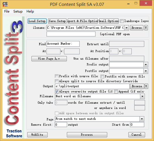 PDF Content Split SA