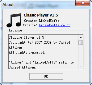 Classic Player 经典音乐播放器 1.5 绿色版软件截图