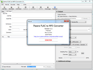 Pazera FLAC to MP3 Converter 1.1软件截图