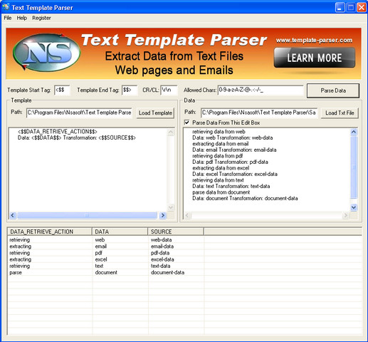 Text Template Parser 文本模板解析