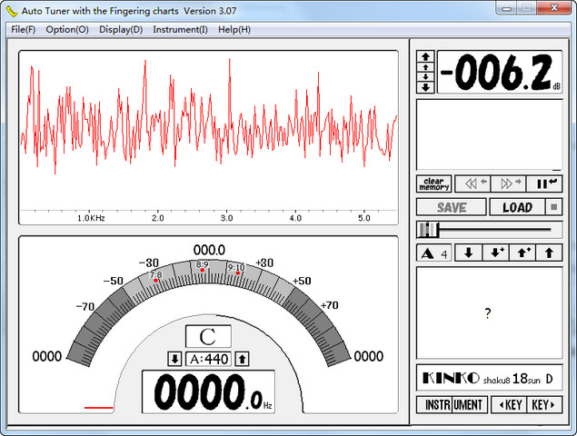 Auto Tuner with the Fingering charts 自动效音器