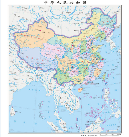 中国高清竖版地图 最新版