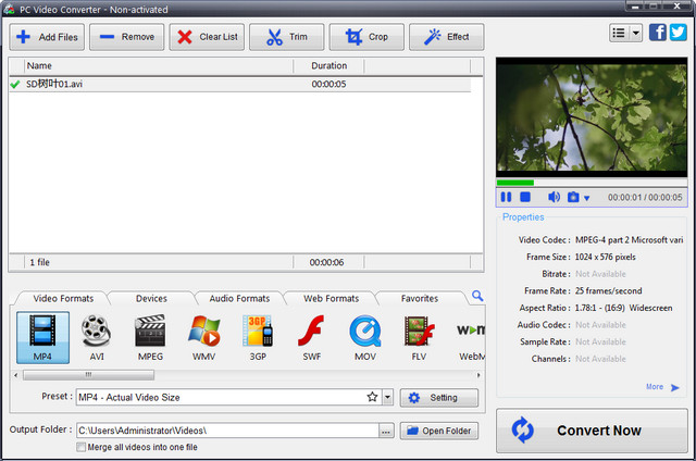 PC Video Converter 视频转换