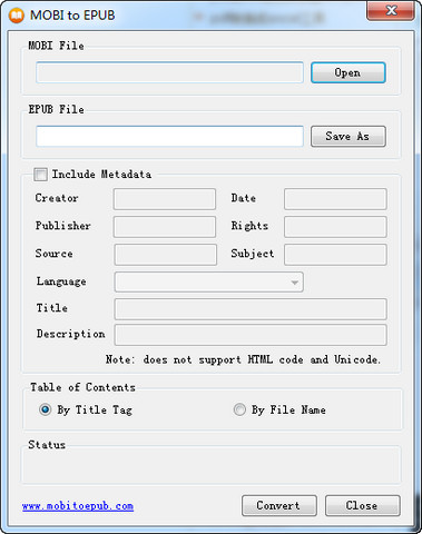 MOBI to EPUB 电子书转换