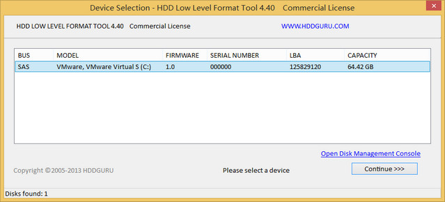 HDD Low Level Format Tool 硬盘低格工具