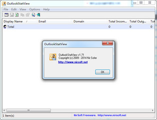 OutlookStatView 邮箱管理工具 1.75 绿色免费版软件截图