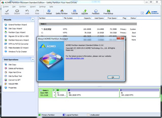 Aomei Partition Assistant 磁盘分区助手 5.5.8 标准版软件截图