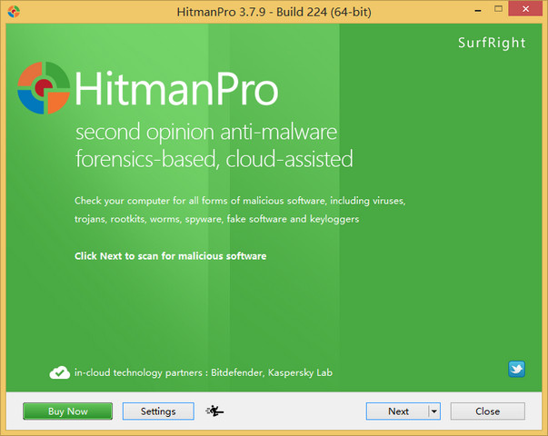 HitmanPro 恶意软件扫描 3.7.9.224 专业版