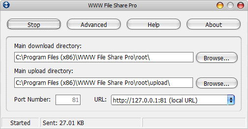 WWW File Share Pro 文件共享 7.0 专业版