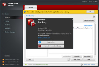 Comodo Backup 4.4.1.23软件截图