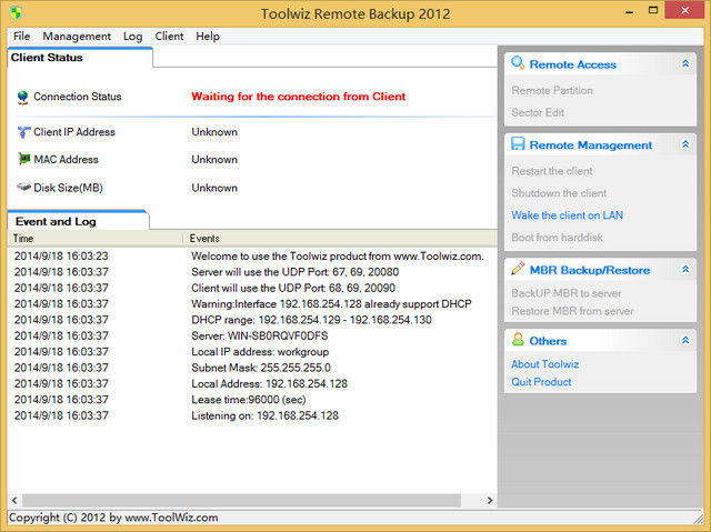 ToolWiz Remote Backup 远程备份 1.0 绿色版