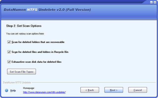 DataNumen NTFS Undelete