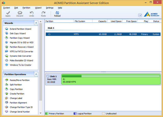 AOMEI Partition Assistant Server 5.5.8 服务器版