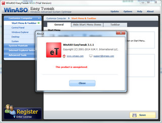 WinASO EasyTweak 系统优化 3.1.1软件截图