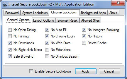 Inteset Secure Lockdown 安全锁定