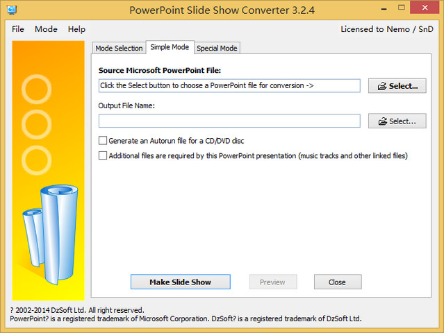 DzSoft PowerPoint Slide Show Converter 3.2.4.2 特别版