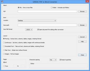 GIRDAC PDF to Word Converter 15.2.2.6 中文特别版软件截图