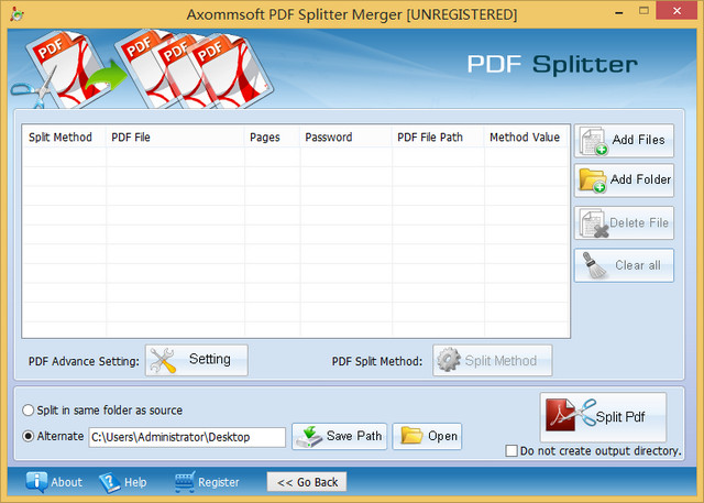 Axommsoft PDF Splitter Merger