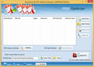 Axommsoft PDF Splitter Merger 1.3软件截图