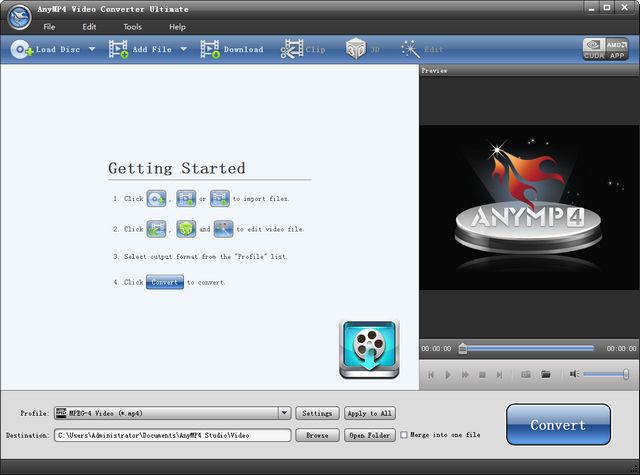 AnyMP4 Video Converter Ultimate 视频格式转换