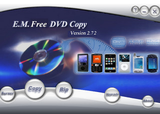 E.M.Free DVD Copy光盘复制软件 2.72软件截图
