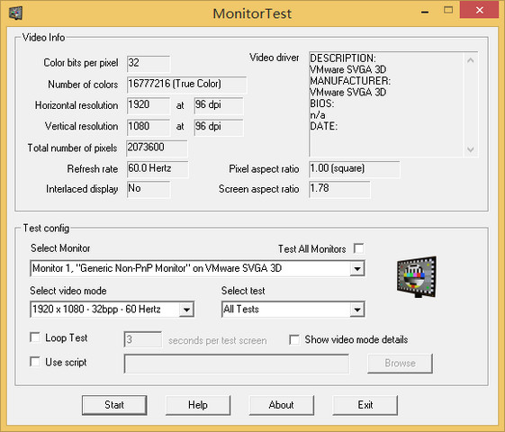 PassMark MonitorTest