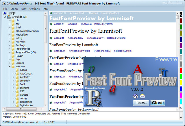 FastFontPreview 3.0.0