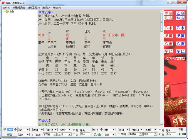 玄奥八字合婚 1.0 特别版