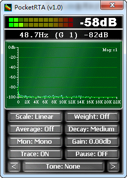 PocketRTA噪音分贝测试软件