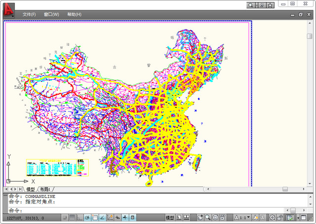 中国地图cad版