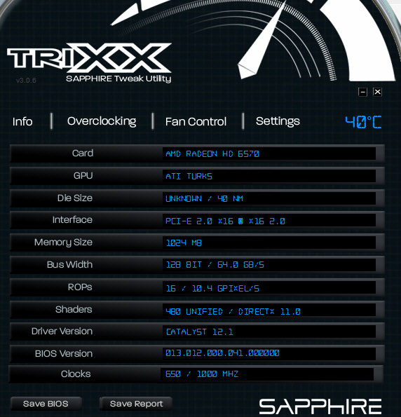 蓝宝石TriXX超频软件
