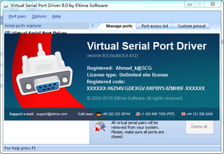 Virtual Serial Port Driver 8 8.0.412 含注册码软件截图