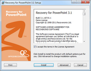 PowerPoint Recovery Free 4.0.0.0 中文版软件截图