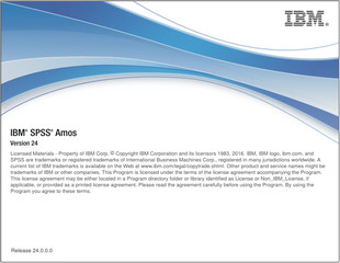 IBM SPSS Amos 24 破解版软件截图