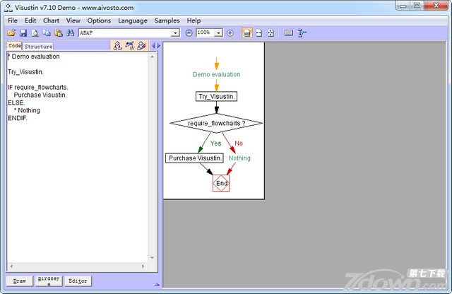 流程图制作软件Visustin
