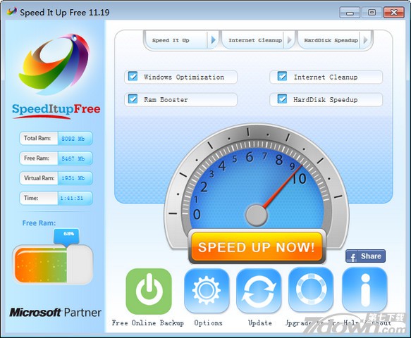 SpeedItup Free系统优化软件