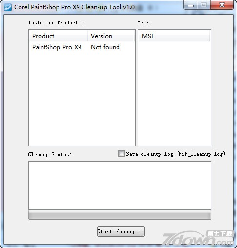 PaintShop Pro X9卸载工具