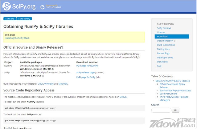 Scipy Windows 0.18.1