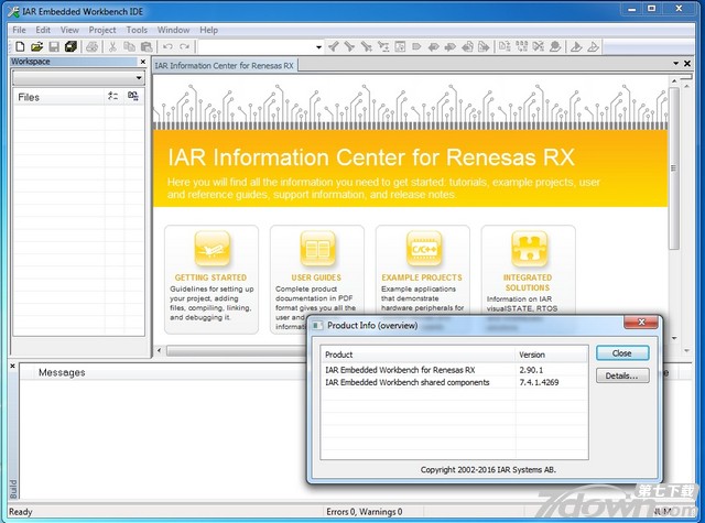IAR for RX version 2.90.1