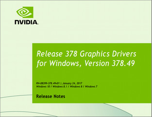NVIDIA显卡驱动Win7 64位 378.49软件截图