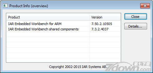 IAR for ARM 7.5